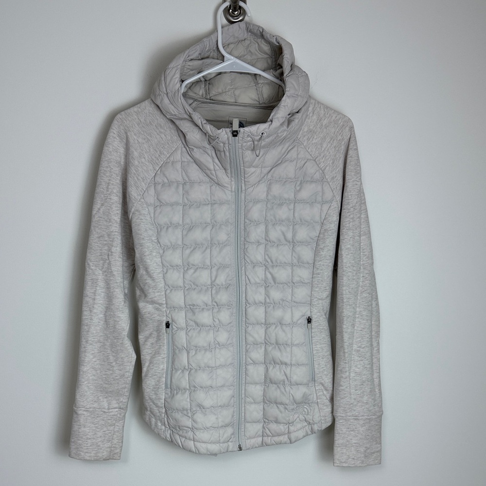 The North Face Women's Gray Puffer sweatshirt jacket size S